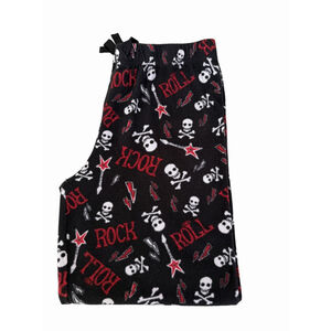 Arizona Jean Co. Rock & Roll Skull Pajama Bottoms XL Black Red